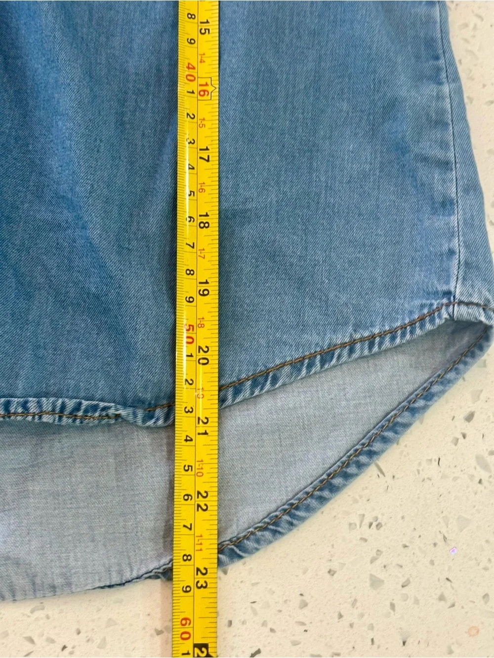 Zara Girls Long Sleeve Snap Front Denim Shirt Size 11/12